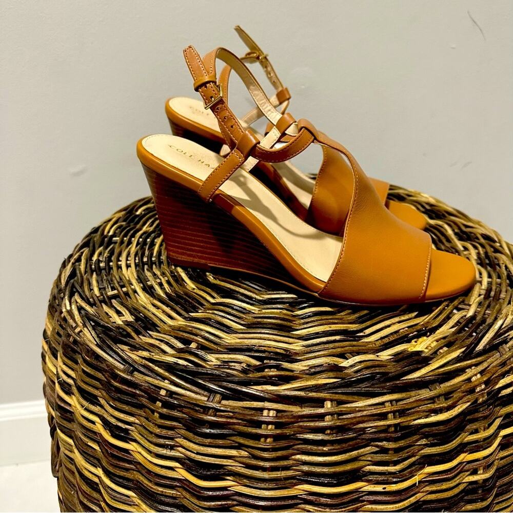 Cole Haan Tan Wedge Heels, Size 8